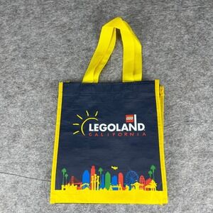 Legoland California Resort Reusable Tote Bag Navy Blue Yellow Skyline Small